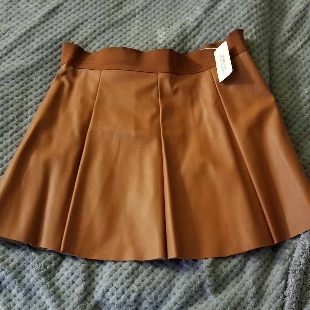 Faux leather skirt